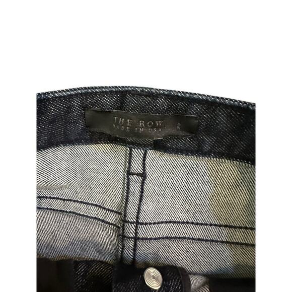 The Row Women's Dark Blue Cotton Blend Mid Rise Straight-Leg Denim Jeans Size 2 - Picture 4 of 7